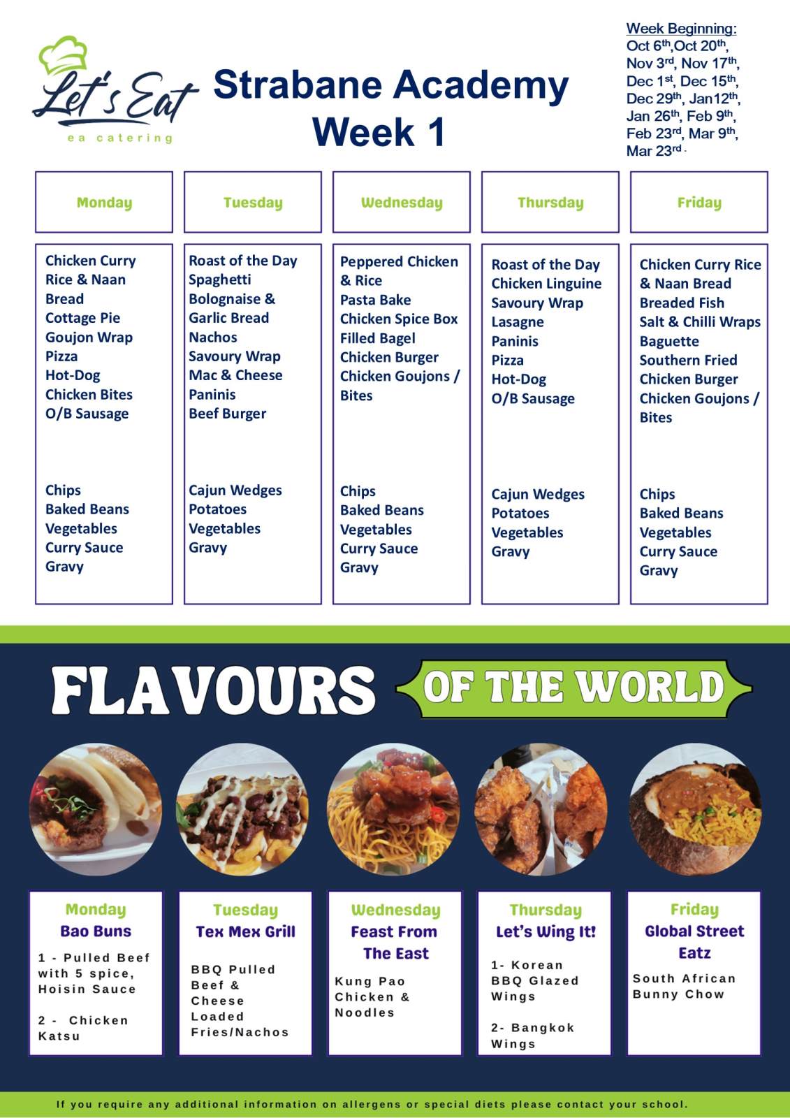 Canteen Menu Week 1