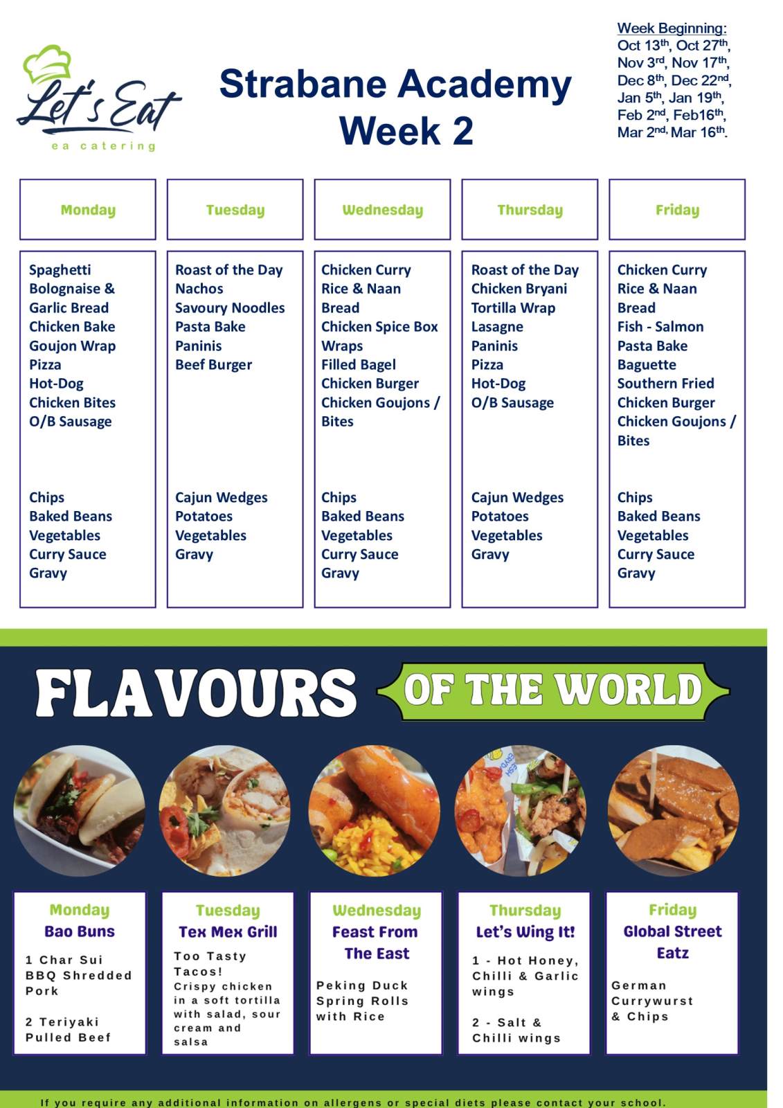 Canteen Menu Week 2